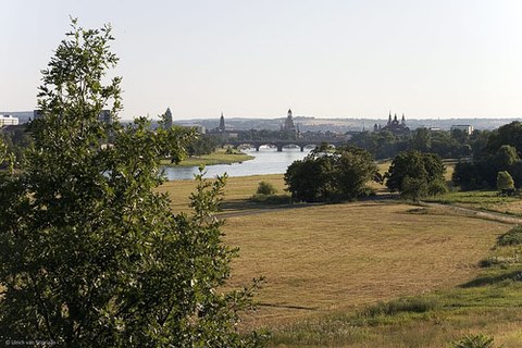 Die Elbe in Dresden am Waldschlösschen