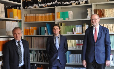 von links: Prof Wellner, Markus Uhlig, Prof. Herle