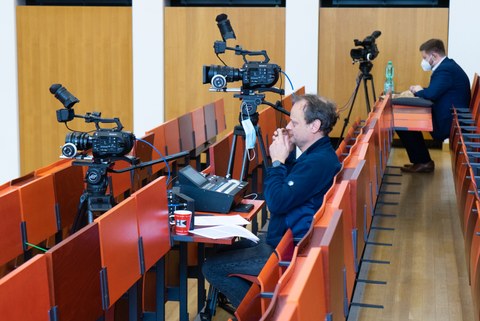 Kameras im Hörsaal zum Dresdner Wasserbaukolloquium