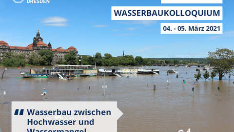 Elbe Hochwasser, überschwemmte Uferstrasse