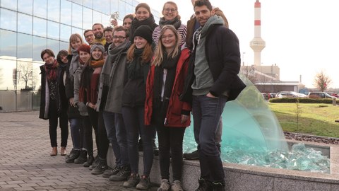 Studierende mit dem Institut für Baukonstruktion der TU Dresden unterwegs