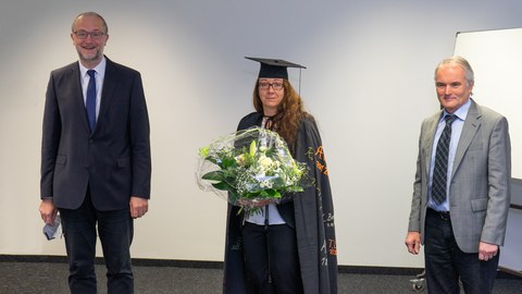 von links Prof. Ivo Herle, Anita Blasl, Prof. Frohmut Wellner