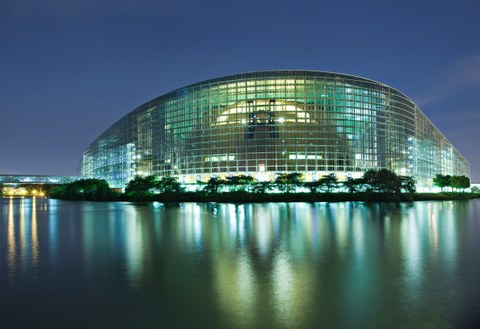 Gebäude esd Europäischen Parlaments in Straßburg