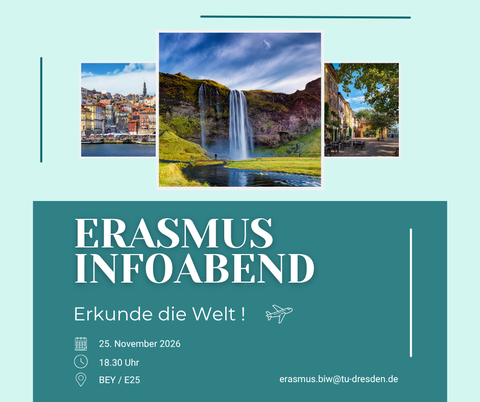 Einladung zur Erasmusinfoveranstaltung am 25.11.2026 18.30 Uhr im BEY/E25