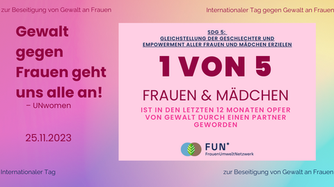 Internationaler Tag zur Beseitigung von Gewalt an Frauen