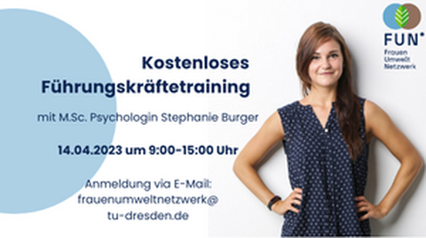 Veranstaltungsbewerbung mit Bild von Frau Burger