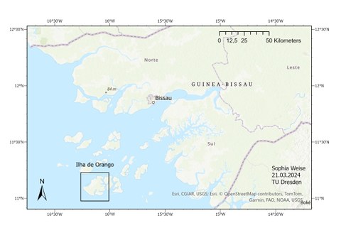 Karte Ilha de Orango