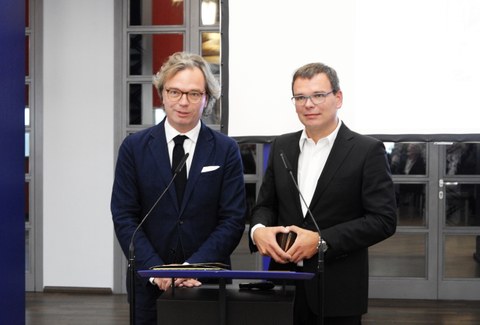Verleihung des Großen DAI-Preises für Baukultur 2018 an Ansgar Schulz (links) und Benedikt Schulz (rechts)))