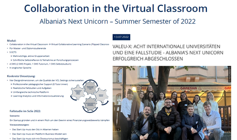 Ausschnitt des Posters zum Modul "Collaboration in the Virtual Classroom"
