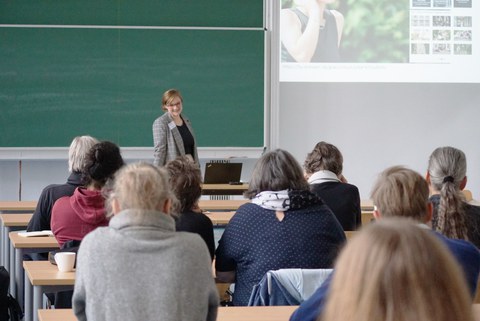 Bild von Anne Jantos während Ihrer Präsentation