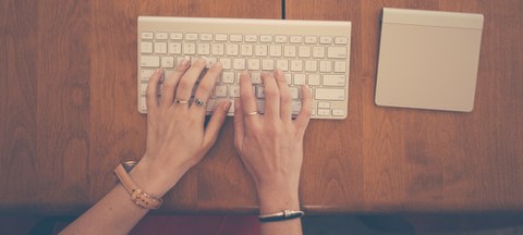 Hands with keyboard