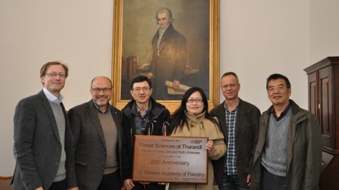 Representatives from the Chinese Academy of Forestry (CAF) visit in Tharandt