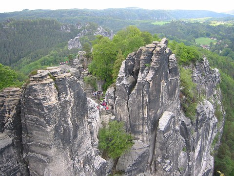 Bastei vom Elbe-Aussichtsunkt