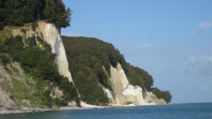 View of the chalk cliffs in the Jasmund National Park