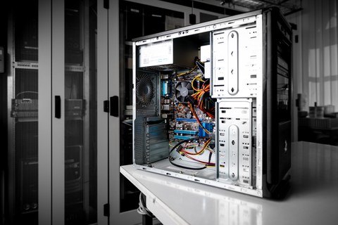 Blick in das Innere eines Rechners