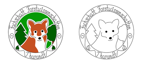 Beide Versionen des Logo der Fachschaft Forstwissenschaften
