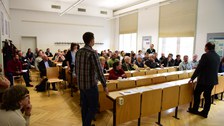 Diskussionsfreudiges Publikum