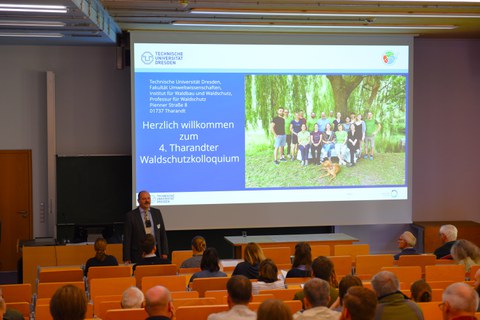 Eröffnung des 4. Tharandter Waldschutzkolloquiums im Oktober 2022