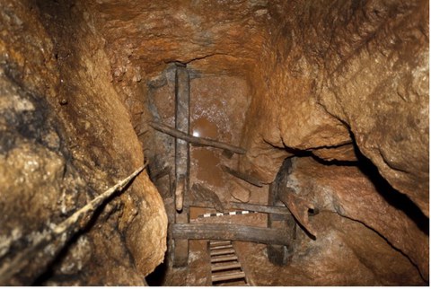 Hölzerne Bergwerkswinde aus Dippoldiswalde