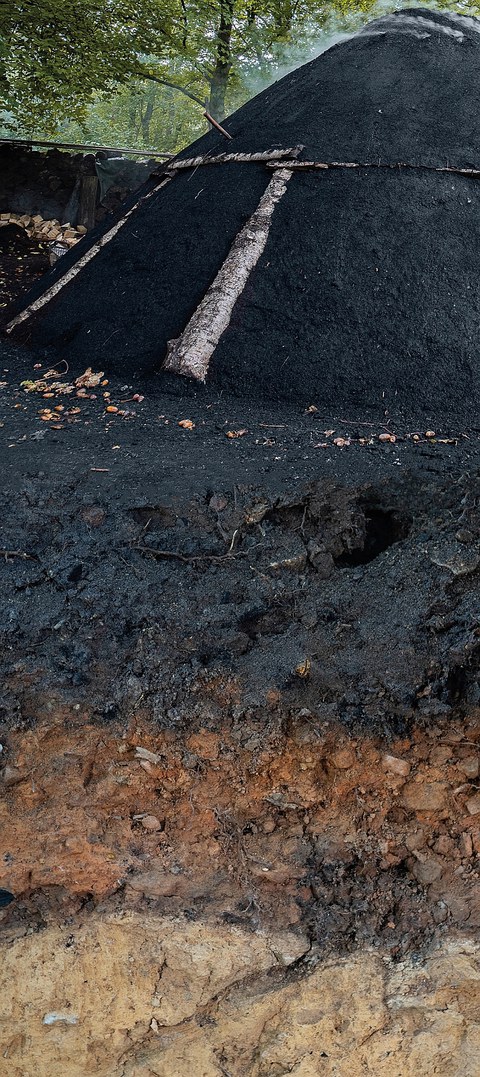 Charcoal kiln floor