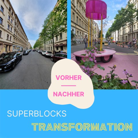 Fotocollage zum Leipziger Superblock