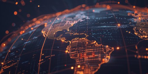Globe, Earth, Data royalty-free stock illustration
