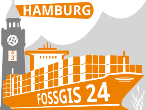 Logo FOSSGIS 2024 in Hamburg