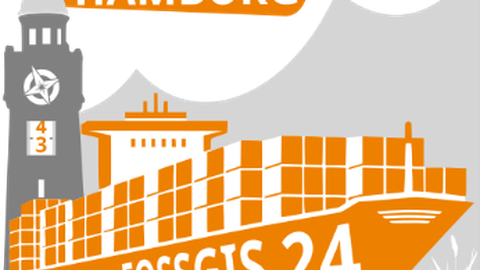 Logo FOSSGIS 2024 in Hamburg