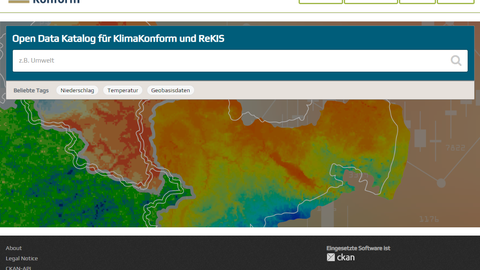 Screenshot KlimaKonform CKAN Portal