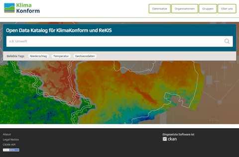 Screenshot KlimaKonform CKAN Portal