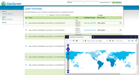 Geodateninfrastrukturen: GeoServer Screenshot