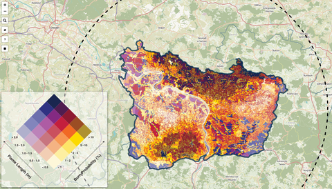 Interactive Wildfire Expousre Map for the Bohemian-Saxon Switzerland region.