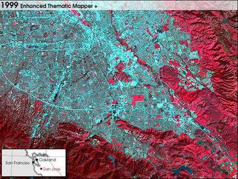 Abb. 7-13: Beispiel zur möglichen multitemporalen Bildverarbeitung  Copyright © Nasa Visible Earth