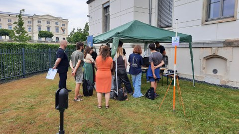 Mitmachstation der Professur für Photogrammetrie am Aktionstag Geodäsie