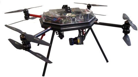 Multi-sensorieller Flugroboter, Hersteller: Cadmicopter (Cadmic GmbH), Plattform: Goliath Coax 8