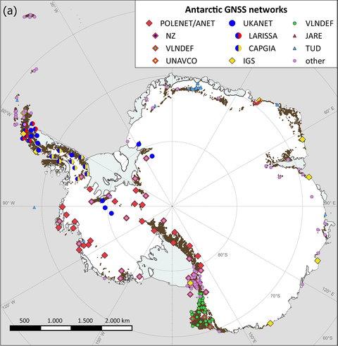 GNSS stations in Antarctica