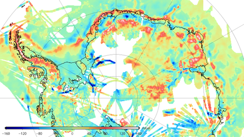 Schwereanomalie Antarktis
