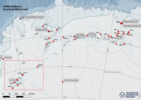 GNSS-Stationen Dronning-Maud-Land, Ostantarktis