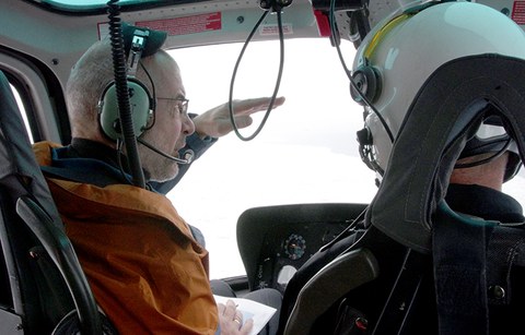 Während des Heli-Flugs