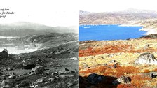 Überwinterungsstation Qarajaq-Nunatak 1892 und 2019
