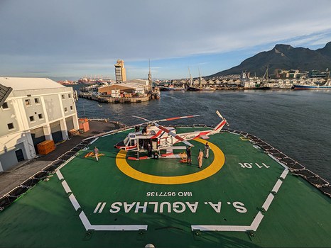 Helikopter auf SA Agulhas II