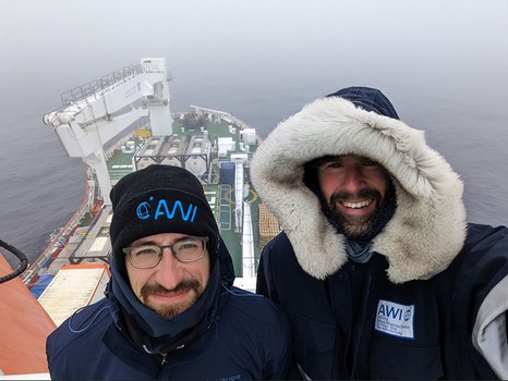Eric Buchta und Benjamin Schröter an Bord