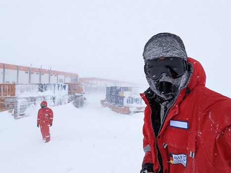 Schneesturm an SANAE-IV