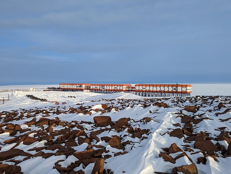 Blick auf die Station SANAE-IV