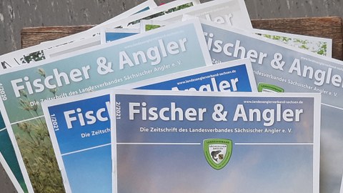 Stapel aus Verbandszeitschriften "Fischer&Angler" 
