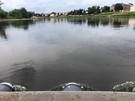 Start Forschungsfahrt DD-Magdeburg, Tag 1, Start in Dresden