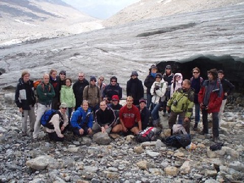 Teilnehmer der Gletscherexkursion