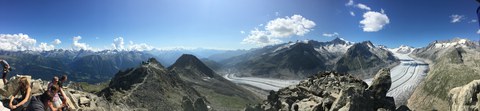 Alpenpanorama vom Eggishorn, mit Aletschgletscher