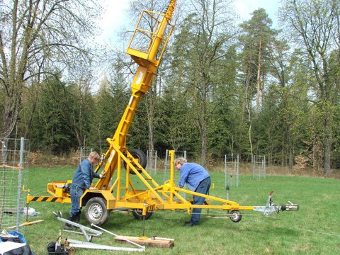 Aufbau Teleskopmast