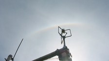 Ultraschallanemometer und Sonnenhalo